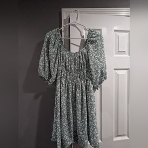 ASOS Women's size small milk maid style sage green knee length dress